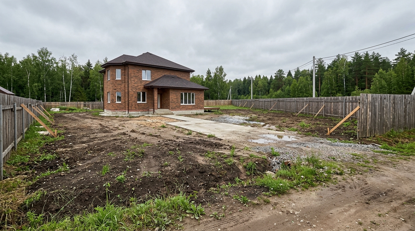 Участок до применения дизайн участка загородного дома