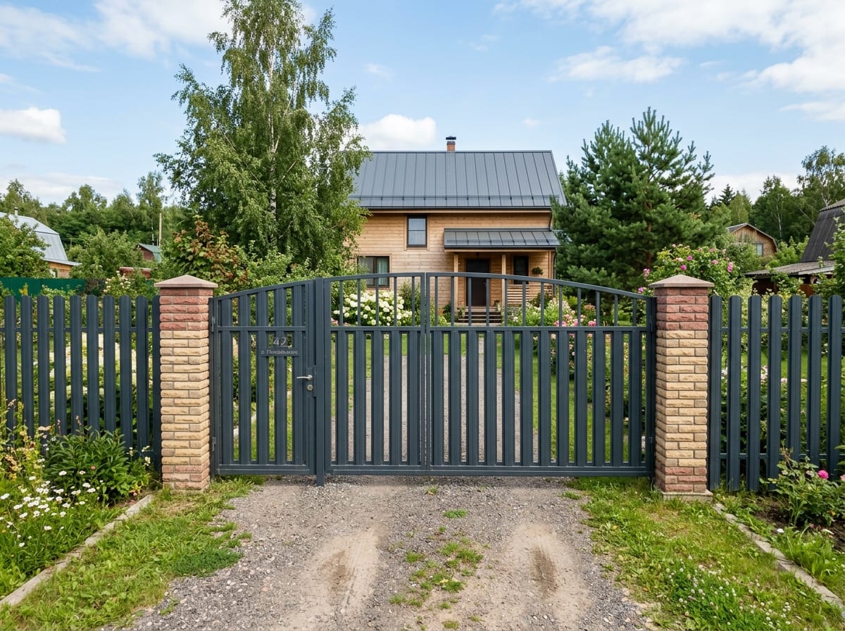 Распашные из штакетника